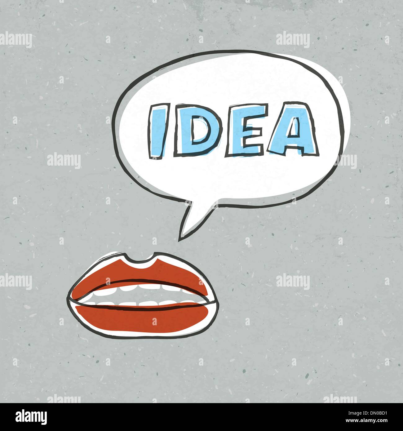 Abstract lips talk idea word. Vector illustration, EPS10 Stock Vector