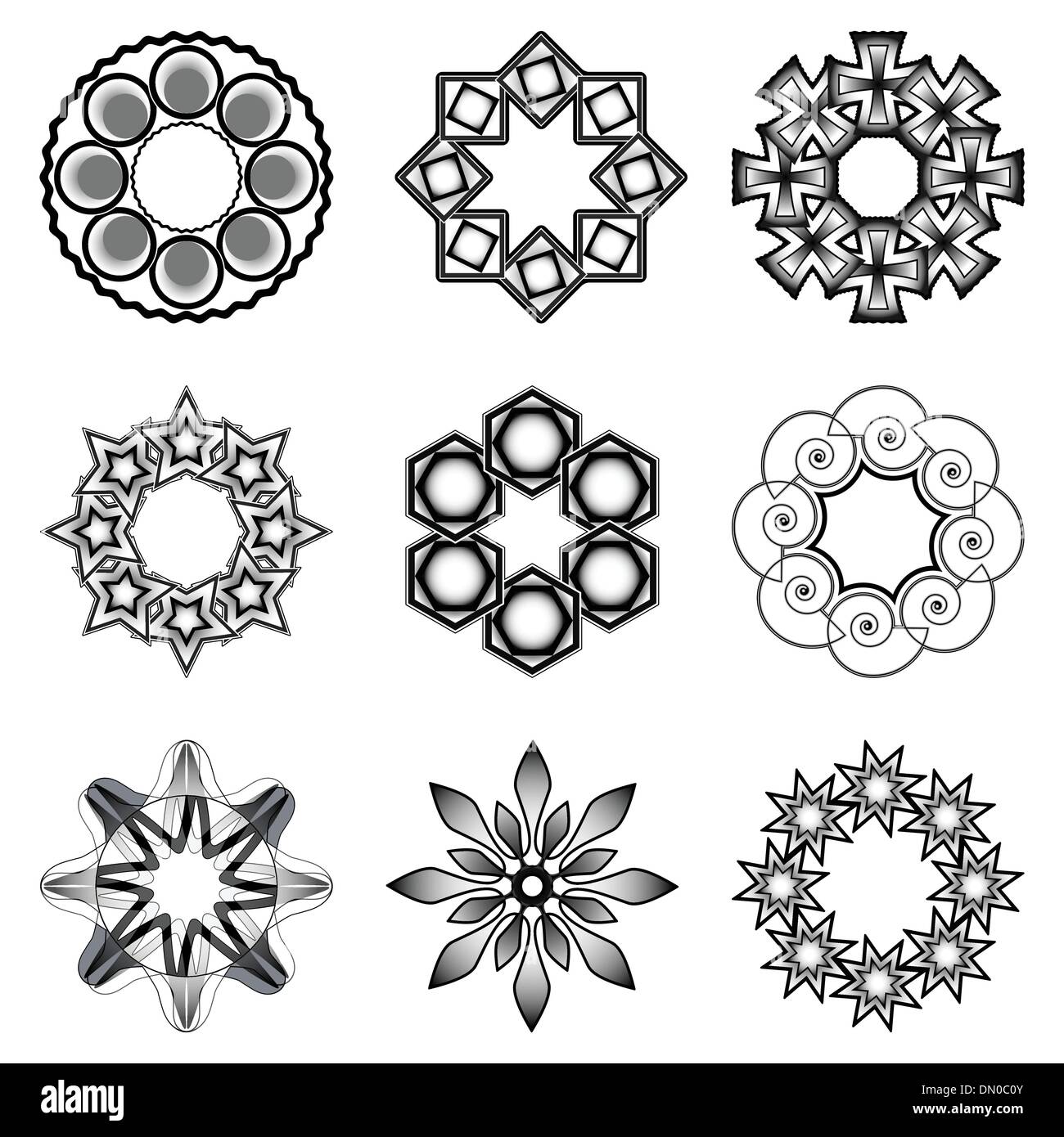 tatoo elements Stock Vector