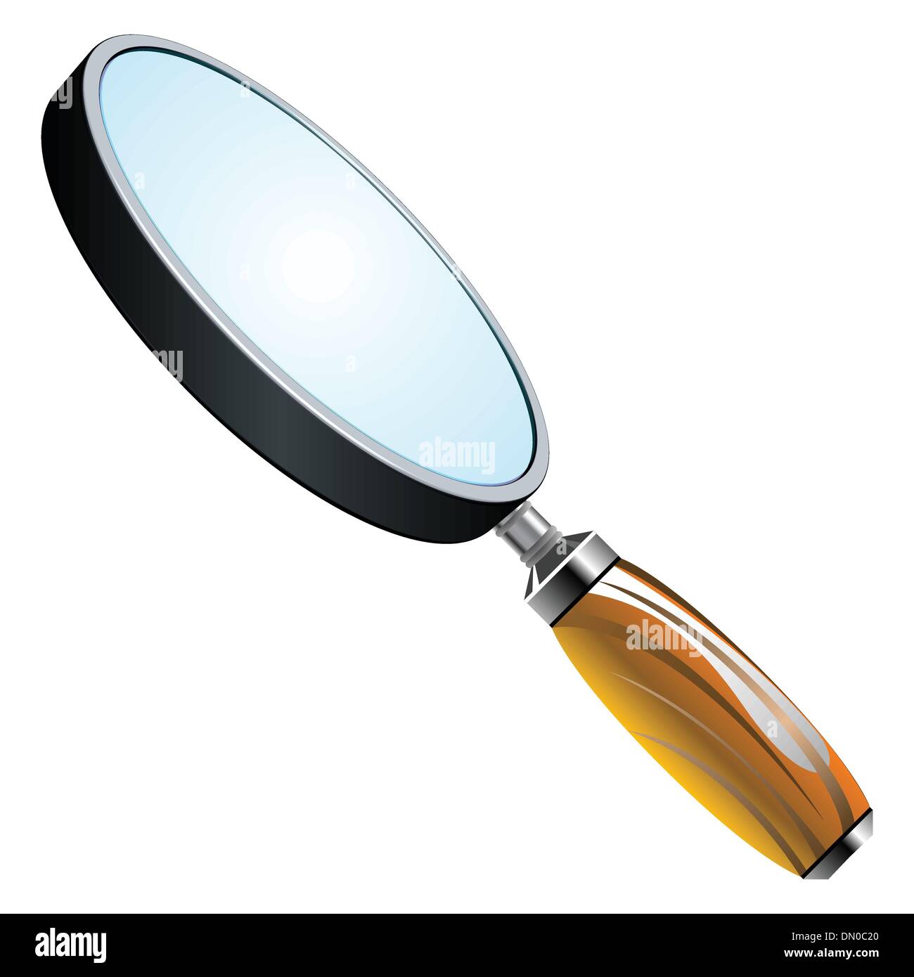 3d magnifying glass Stock Vector