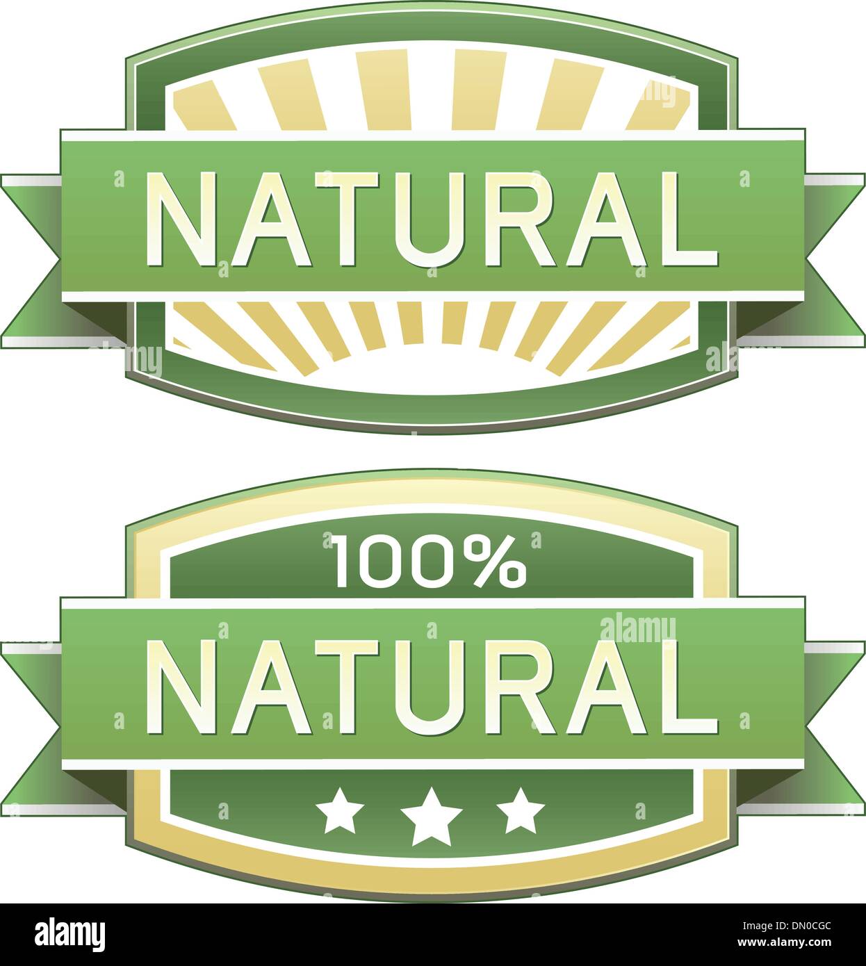 Natural food or product label Stock Vector