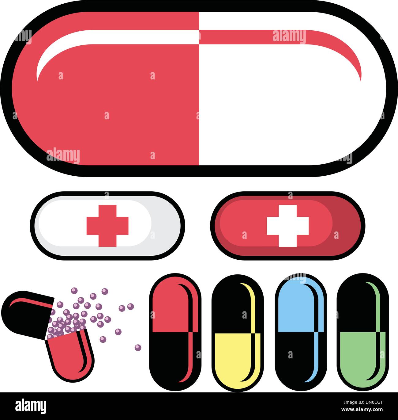 Pharmaceutical pills vector illustration Stock Vector