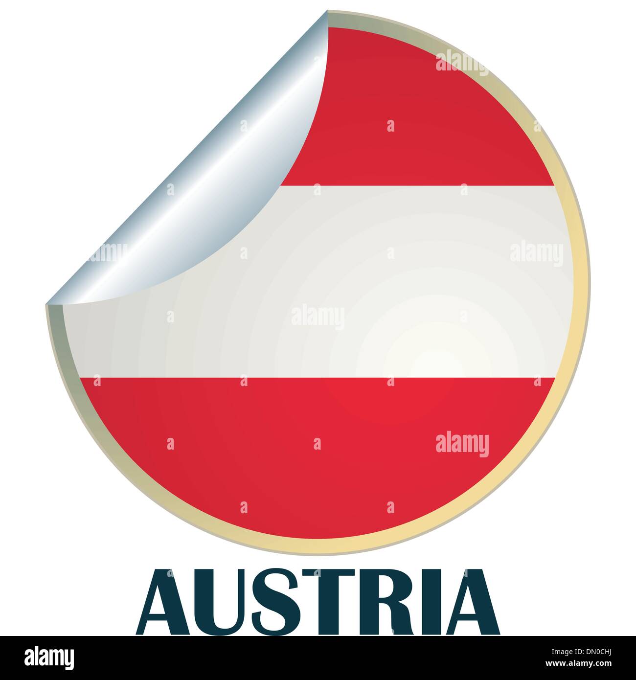 Austria Sticker Stock Vector
