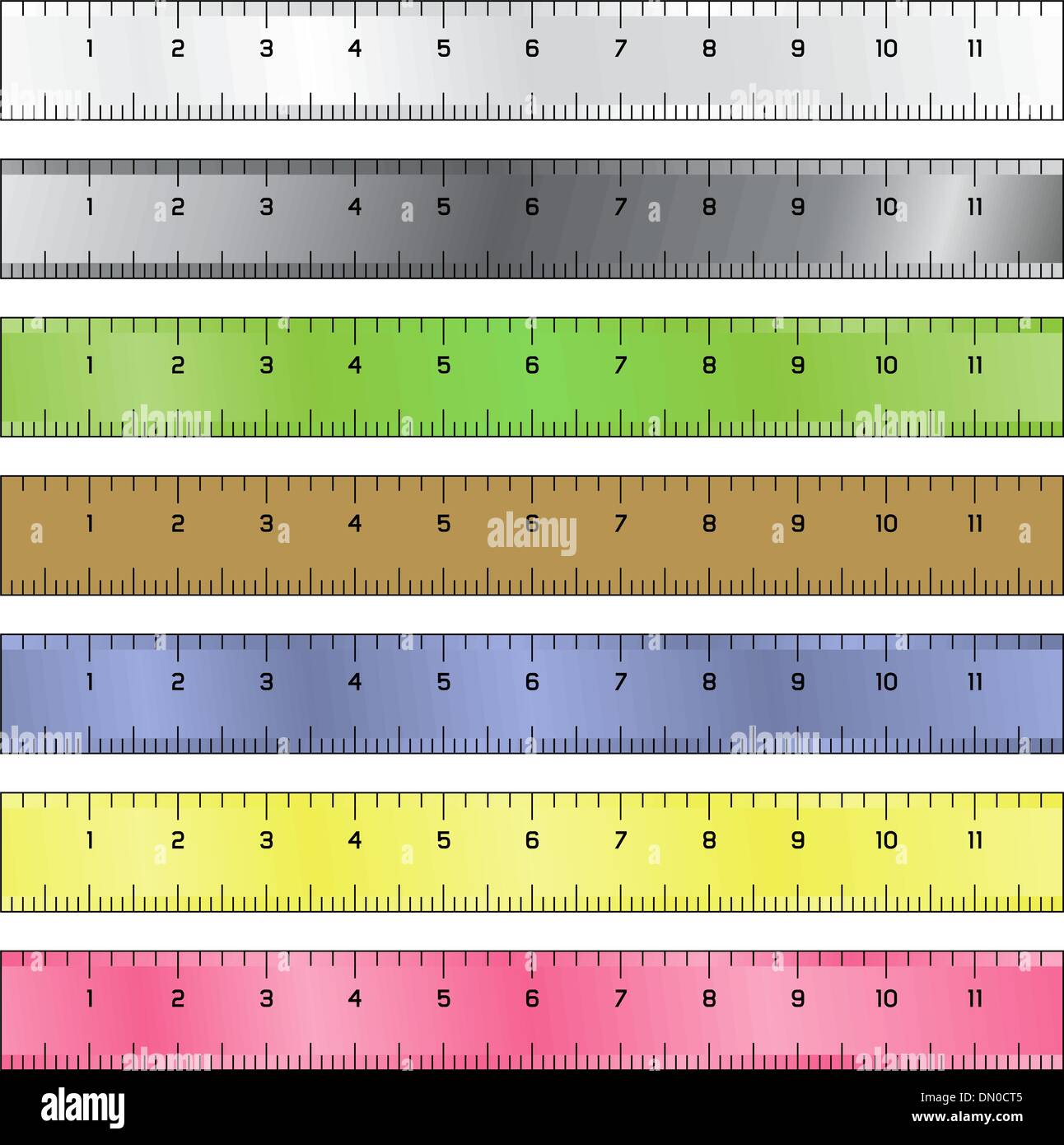 Measurement rulers vector Stock Vector Image & Art Alamy