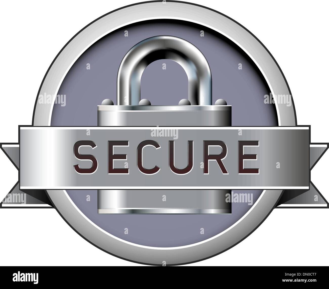 Secure badge or label Stock Vector