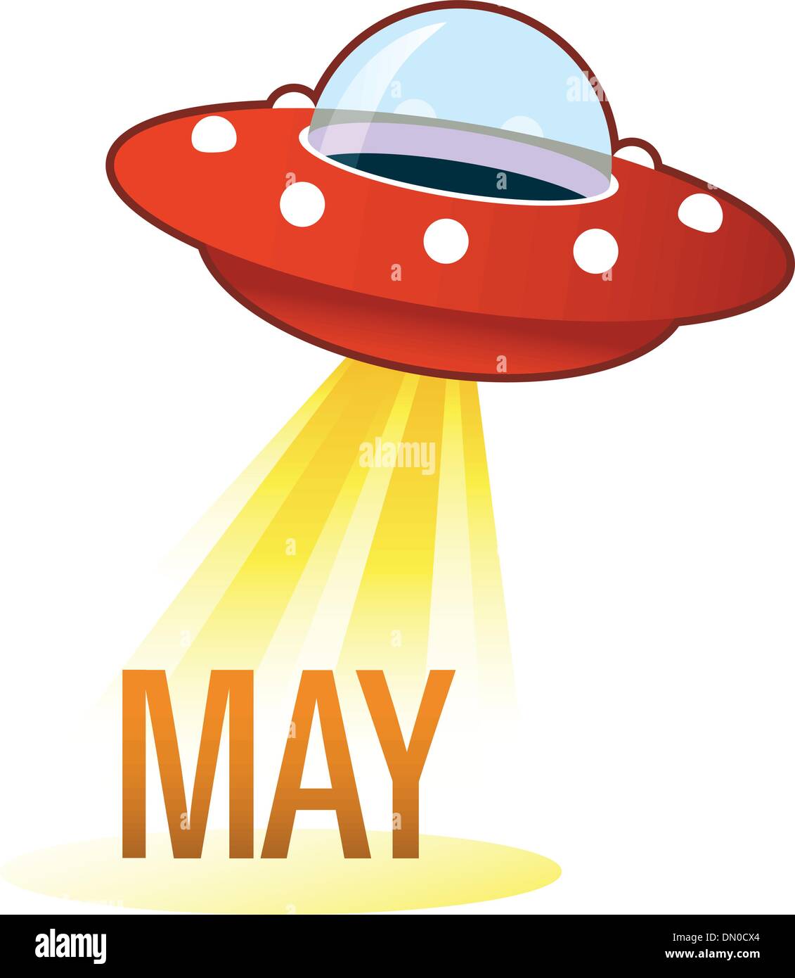 May UFO button Stock Vector