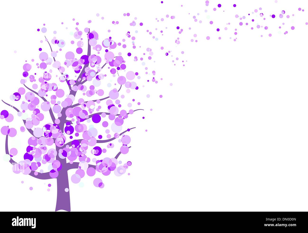 Tree with blue leaves. EPS 8 Stock Vector Image & Art - Alamy