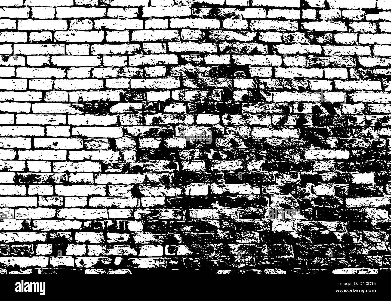 Grunge white and black brick wall background Stock Vector Image & Art ...
