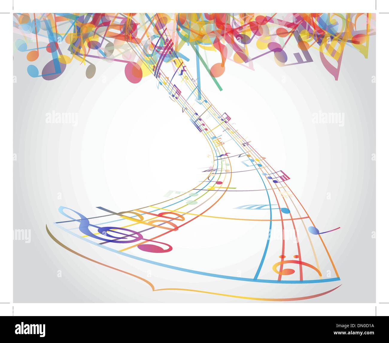 Multicolour  musical notes Stock Vector