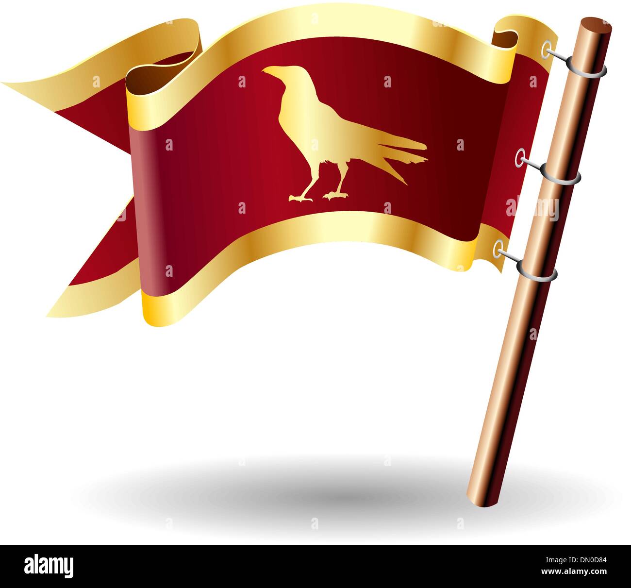 Blackbird royal flag Stock Vector