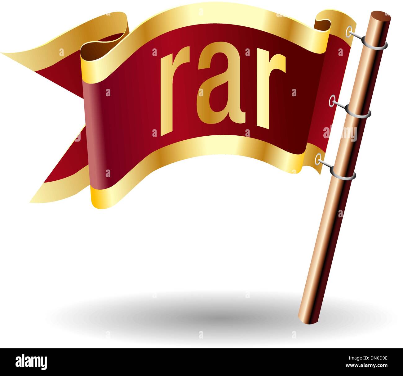 RAR file type royal flag Stock Vector