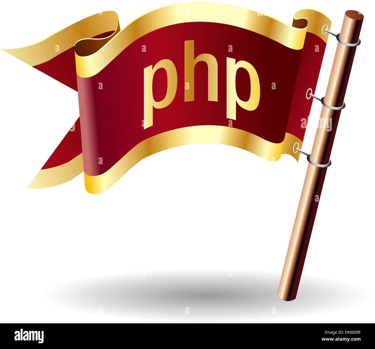 PHP file type royal flag Stock Vector