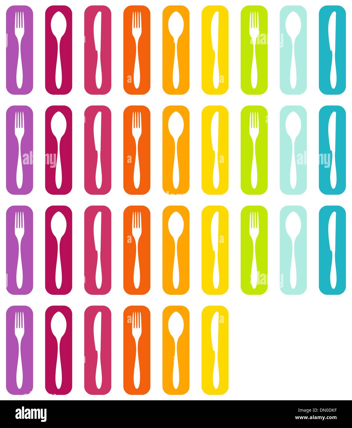 Cutlery silhouette icons pattern background Stock Vector Image & Art