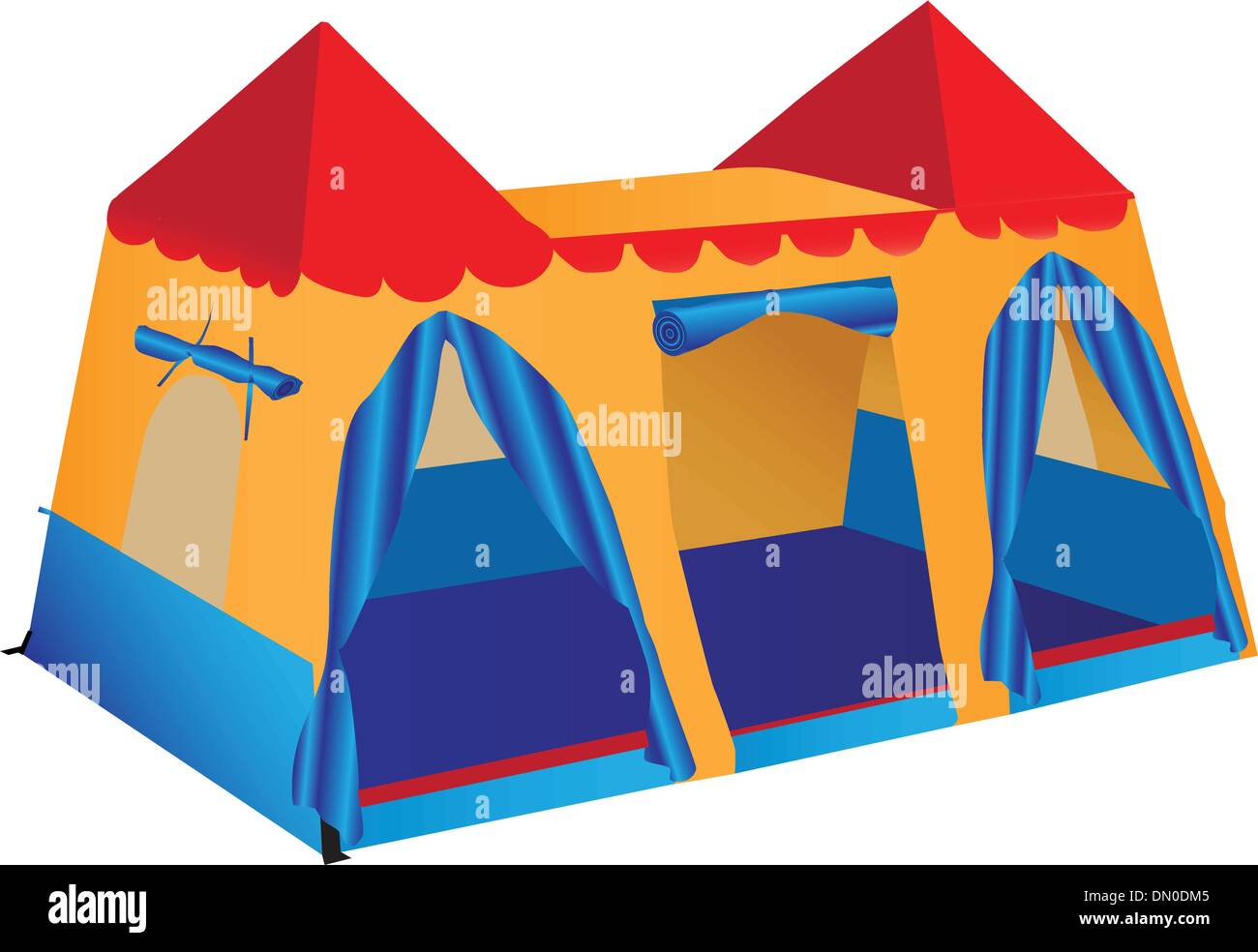 Fantasy palace play tent Stock Vector