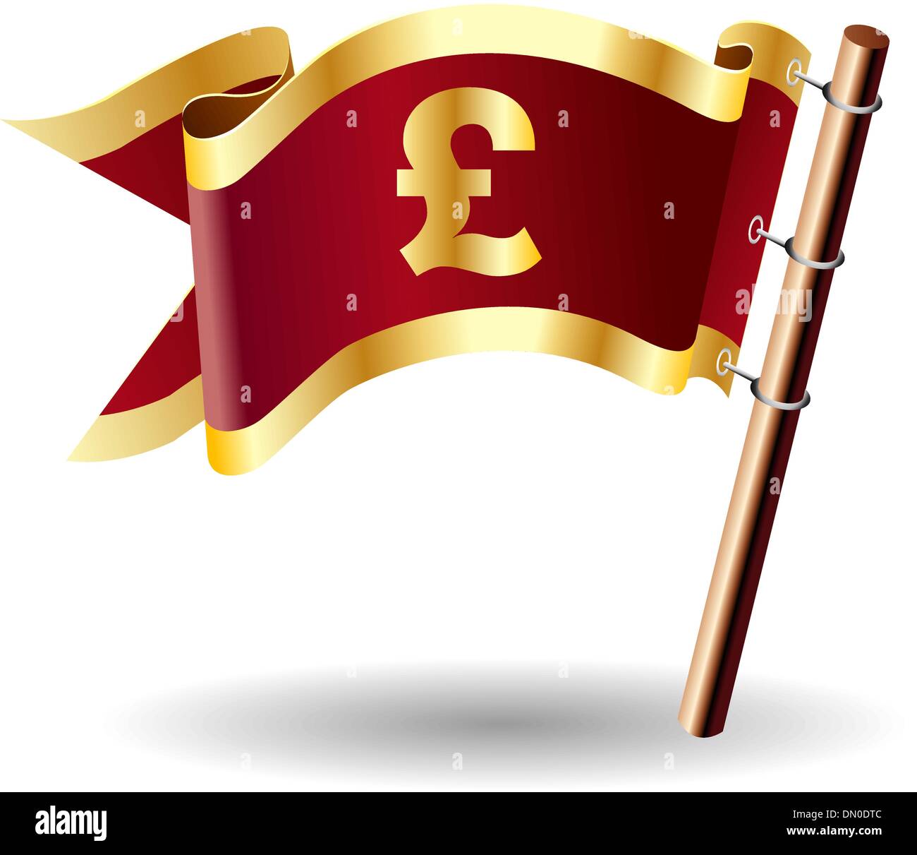 British pound currency royal flag Stock Vector