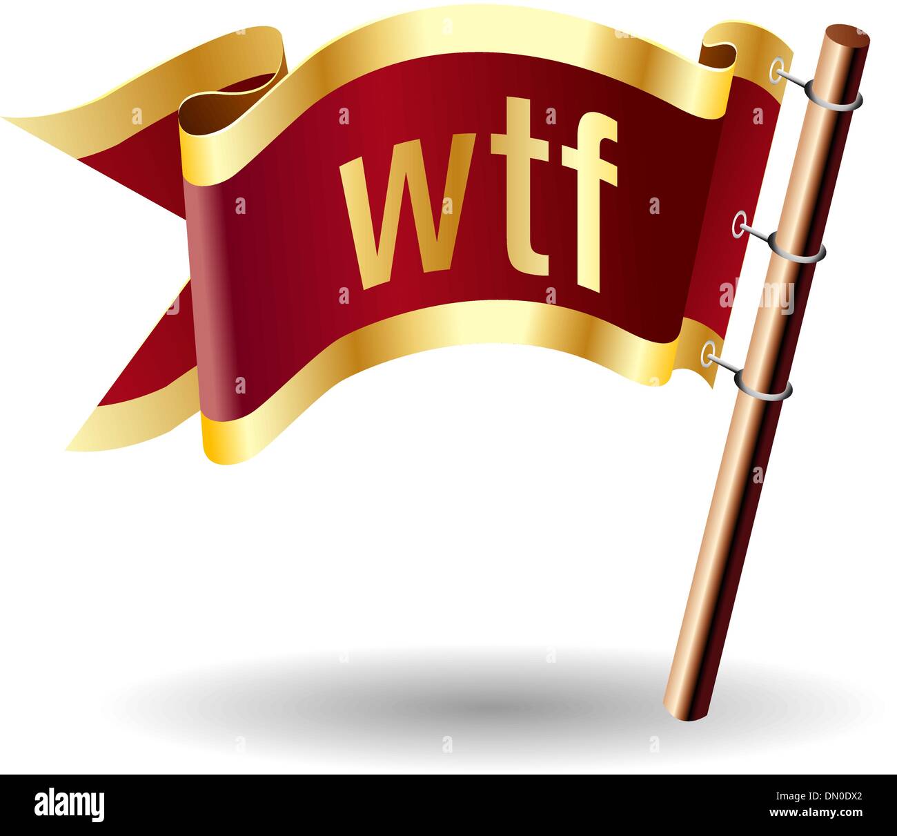 Wtf Chat Acronym Royal Flag Stock Vector Image Art Alamy