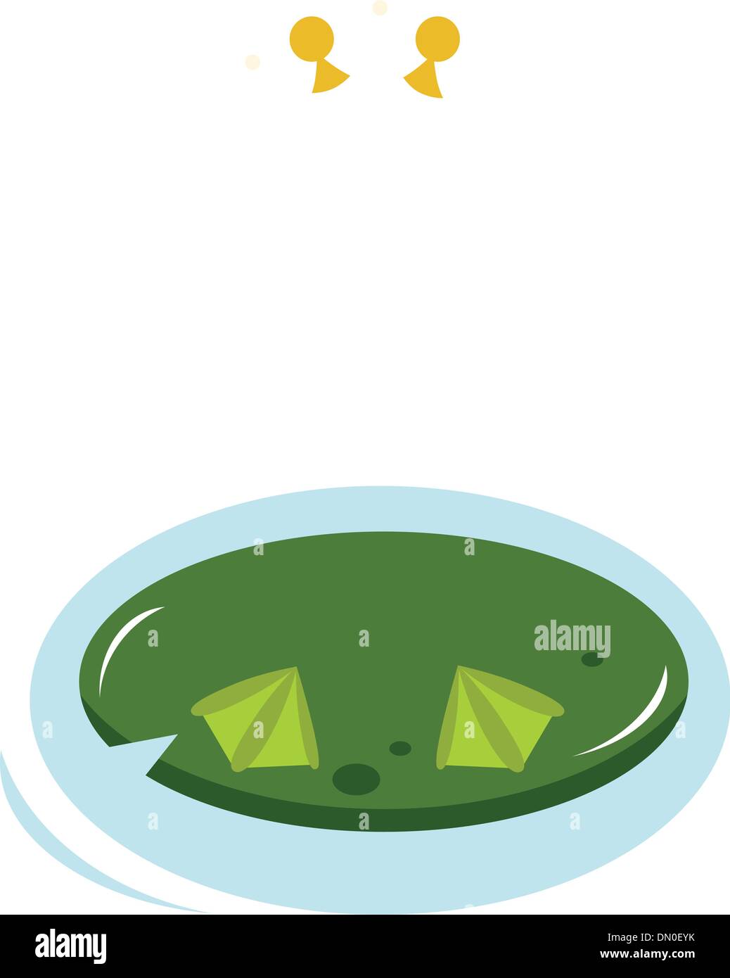 Cute surprised Frog Prince isolated on white Stock Vector