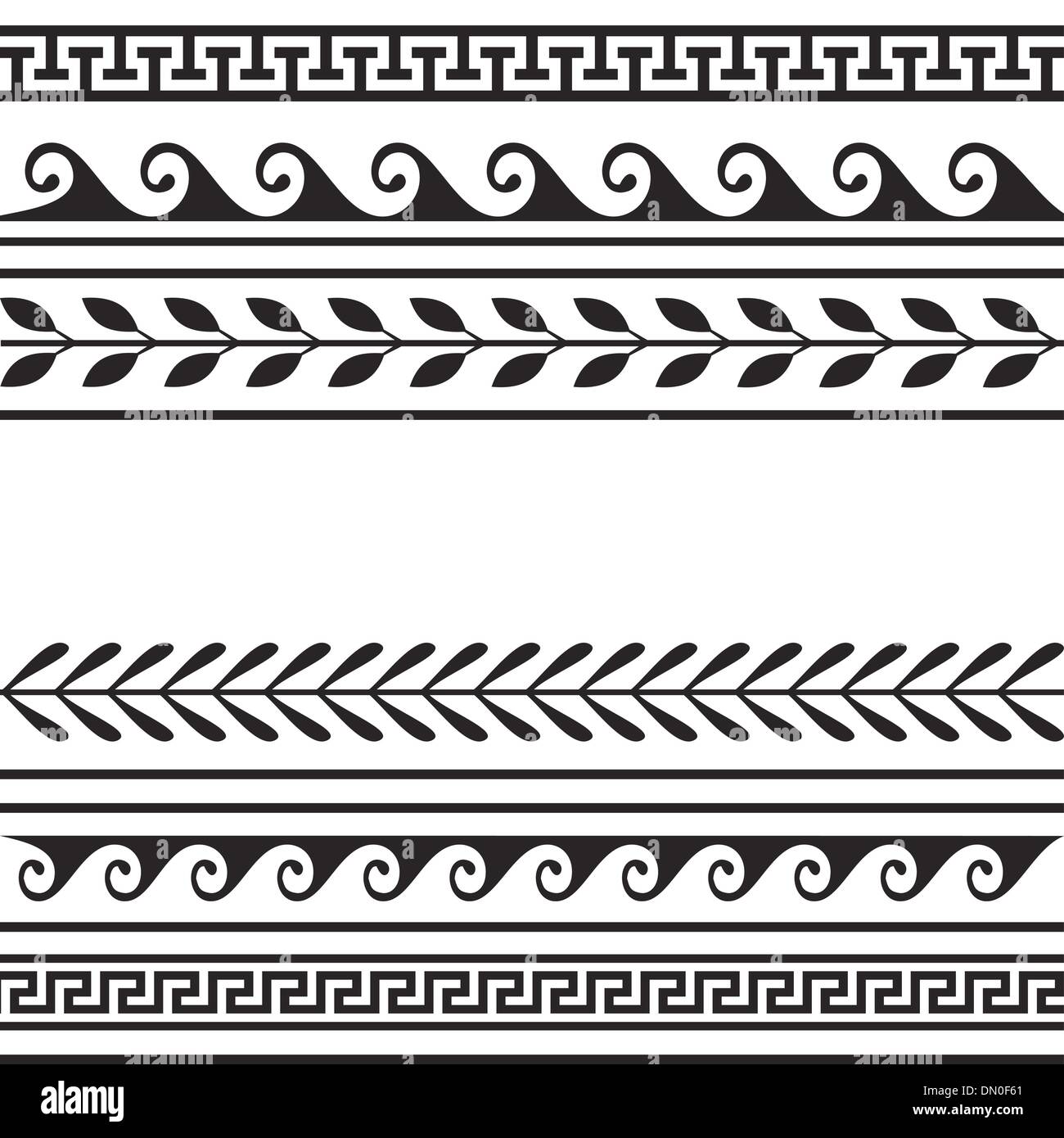 Set vector borders lines geometric hi-res stock photography and images -  Alamy