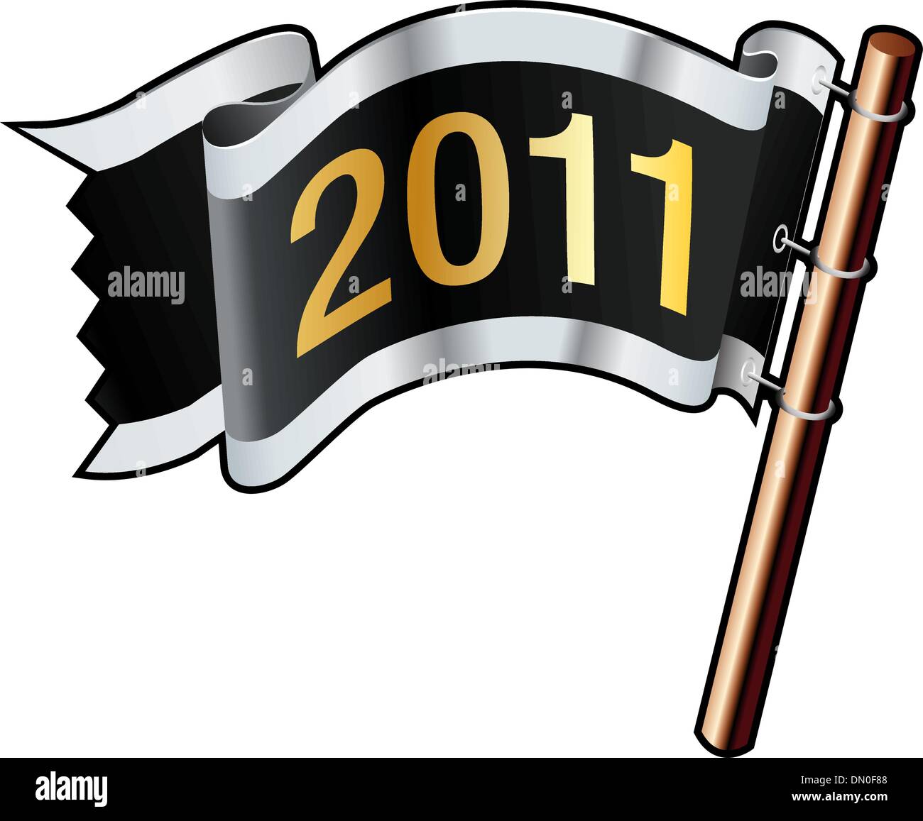 2011 pirate flag Stock Vector