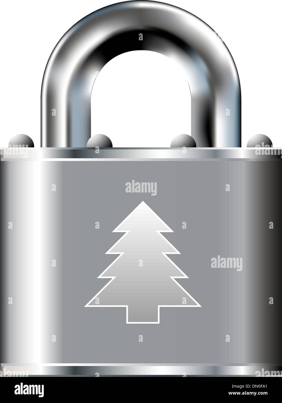 Christmas tree on secure lock Stock Vector Image & Art Alamy