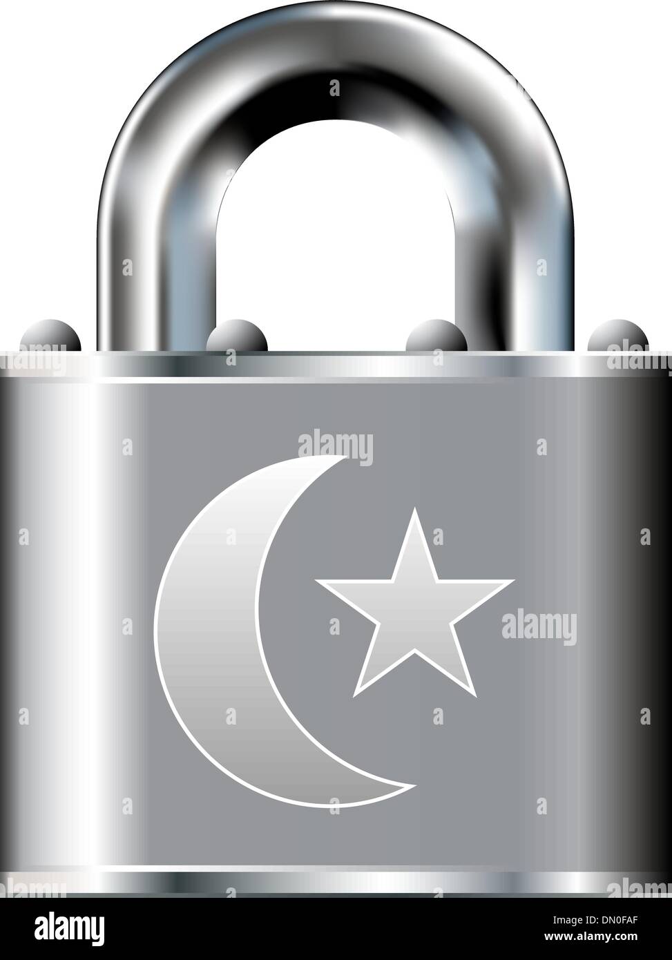 Muslim secure padlock Stock Vector