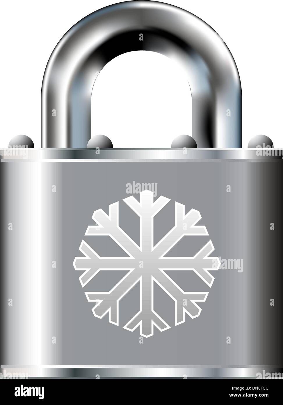 Snowflake security icon Stock Vector