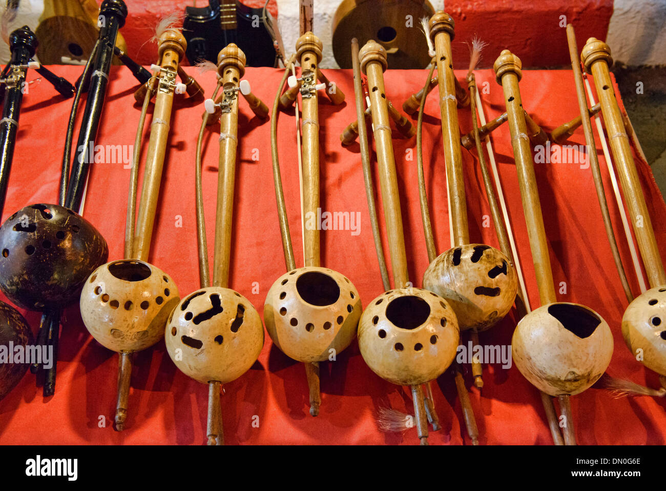 Traditional Thai musical instruments at the night market on Walking Street,  Chiang Mai, Thailand Stock Photo - Alamy