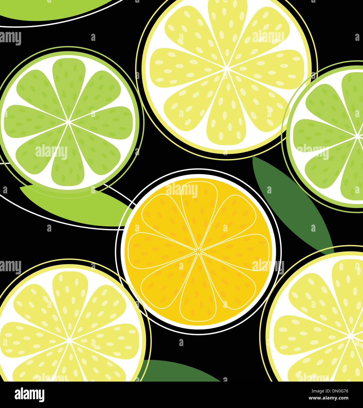 Citrus fruit on black background (vector Stock Vector Image & Art Alamy