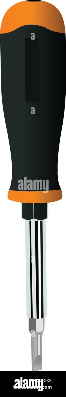 Screwdriver isolated on a white background. Vector illustration Stock Vector