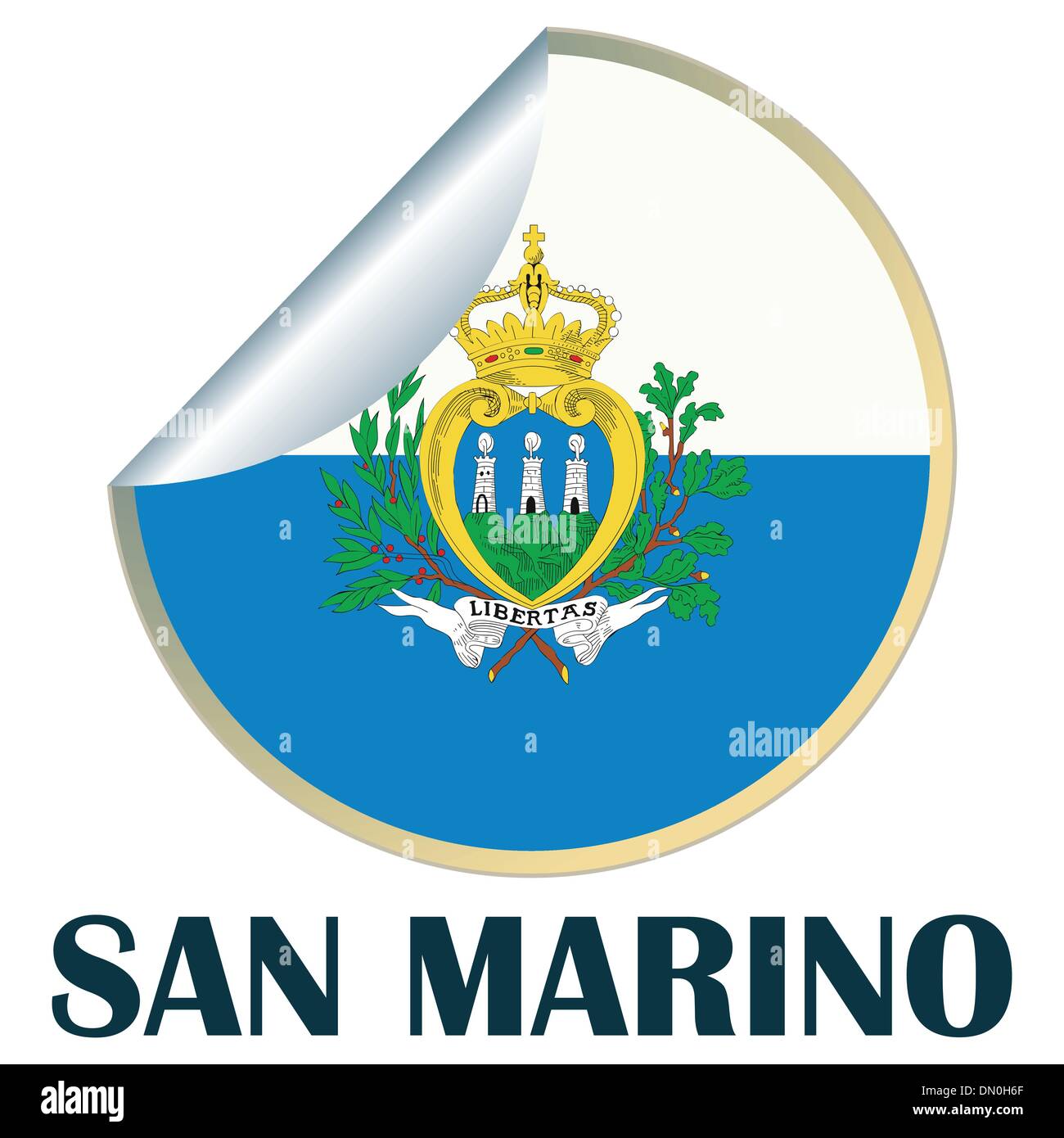 San Marino Sticker Stock Vector Image & Art Alamy