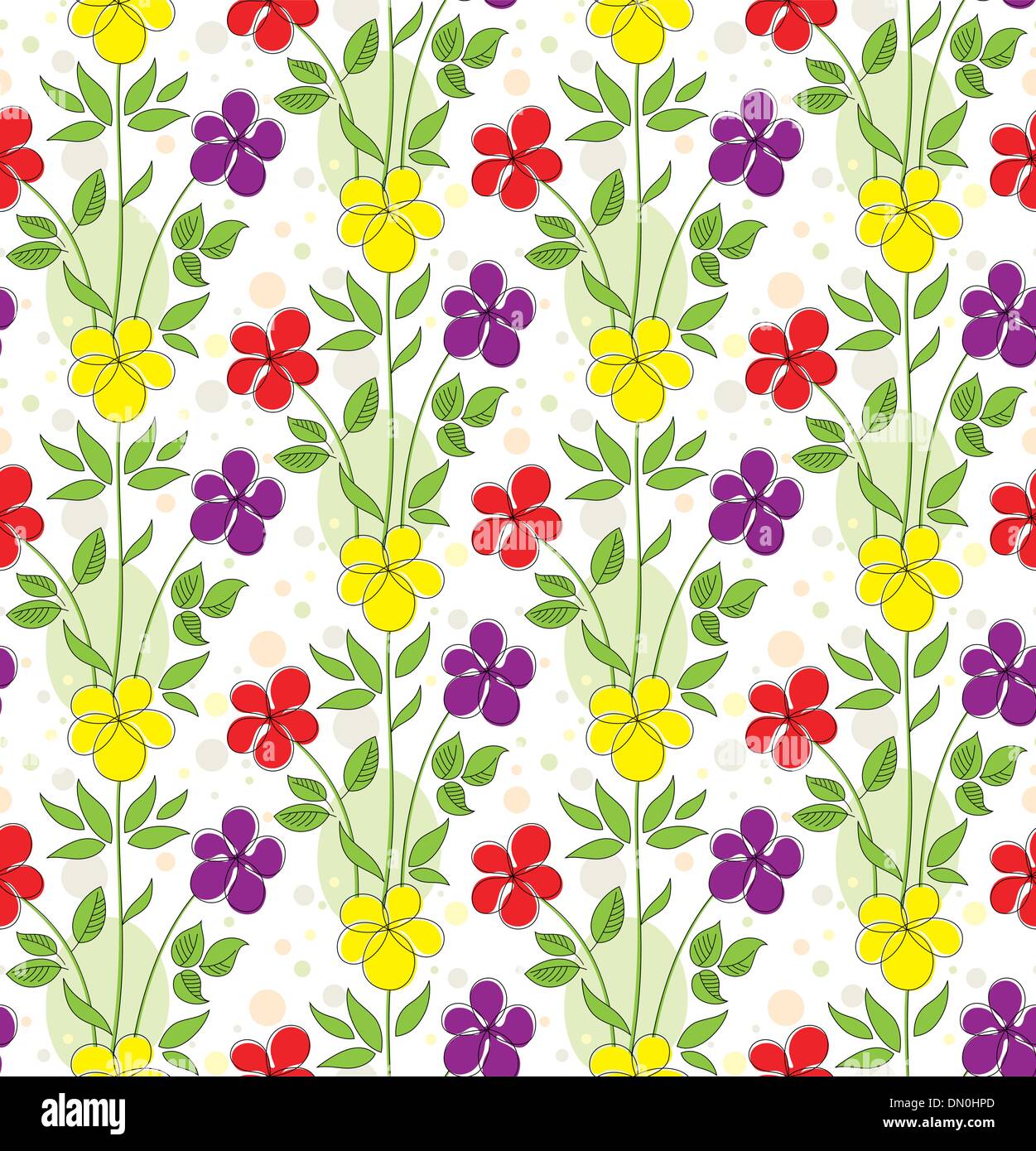 Seamless background with decorative flowers Stock Vector Image & Art ...