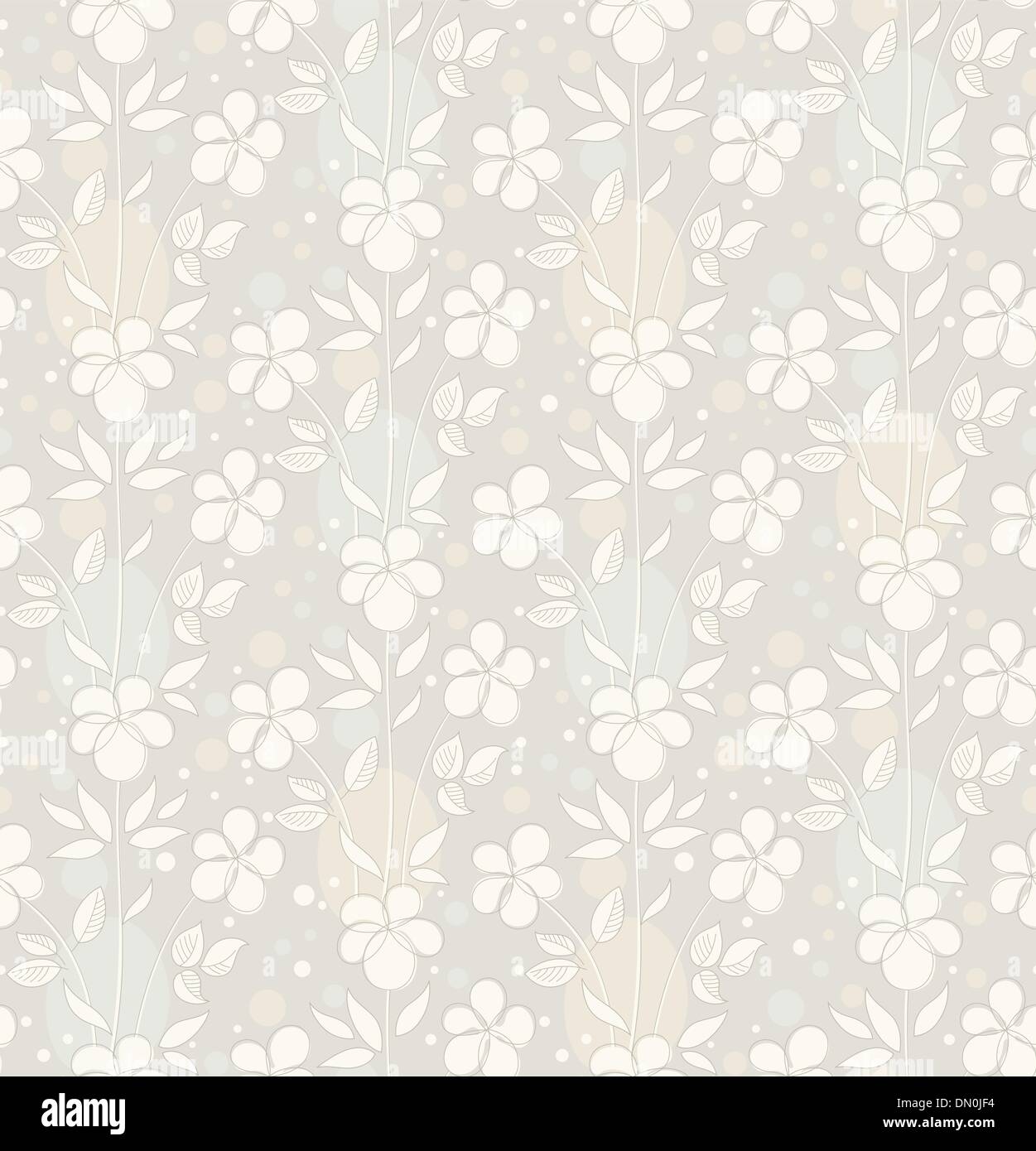 Vector seamless background with decorative flowers Stock Vector Image ...