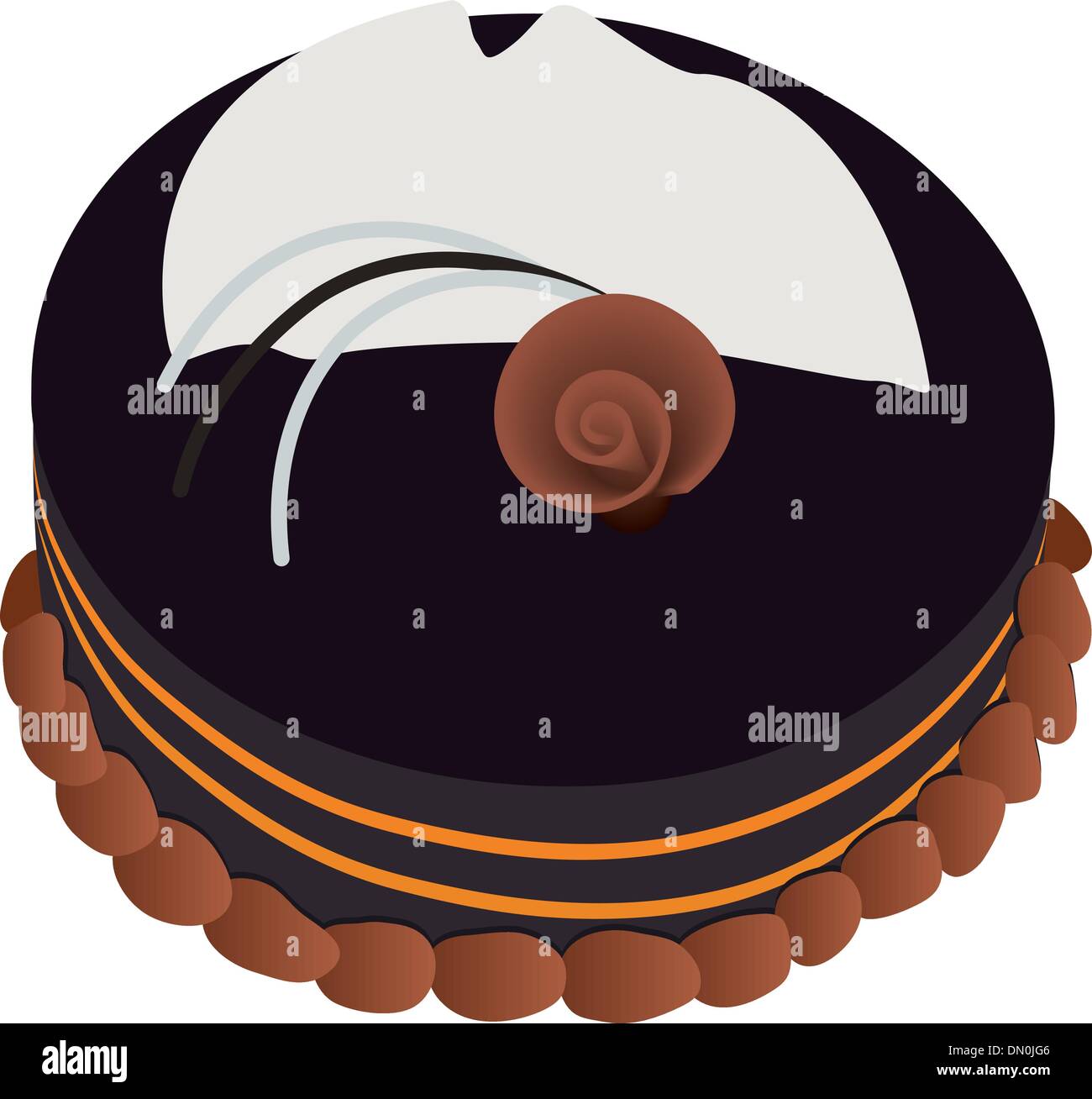 Baking chocolate cake sugar Stock Vector Images - Alamy
