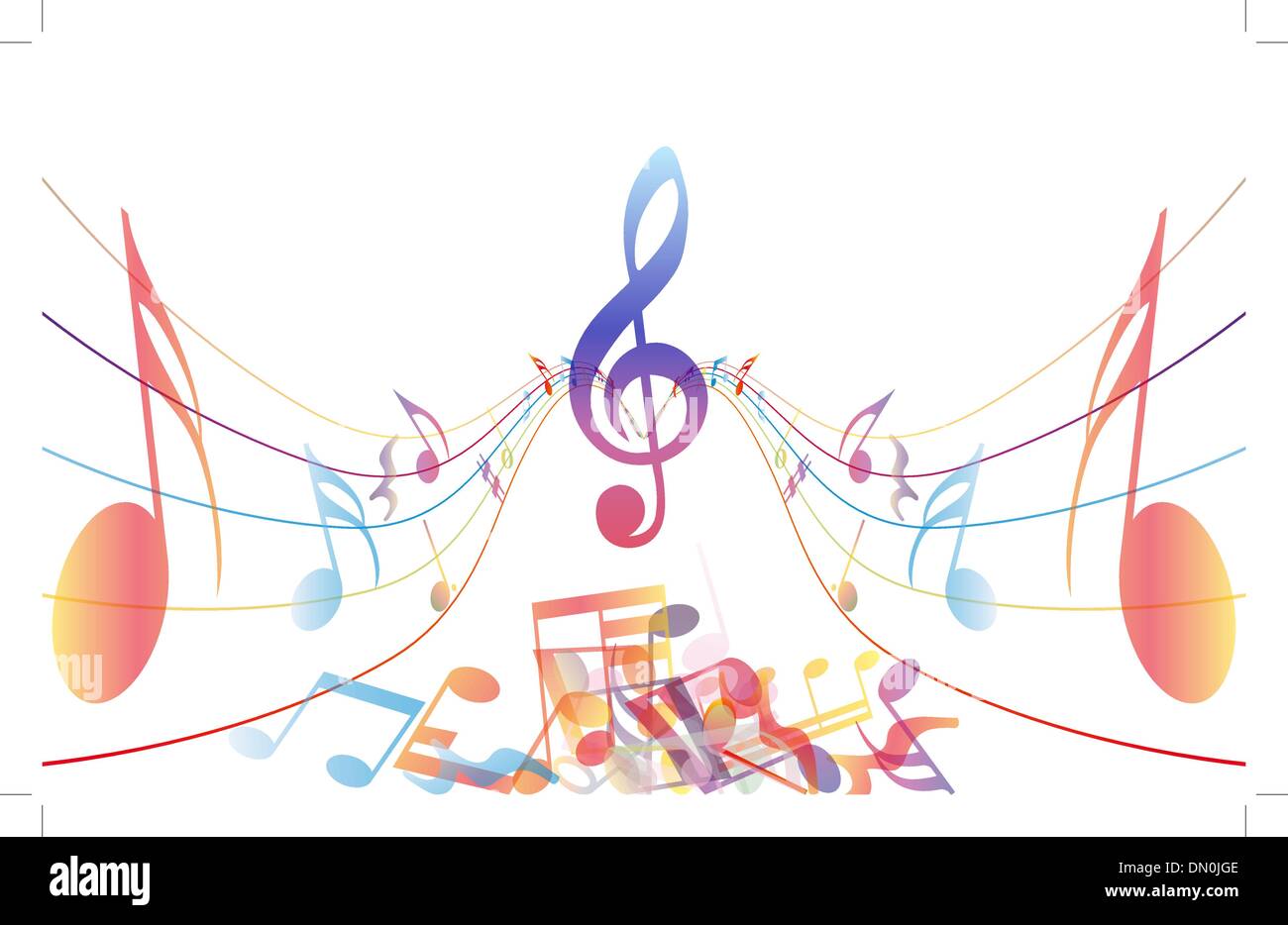 Multicolour  musical Stock Vector