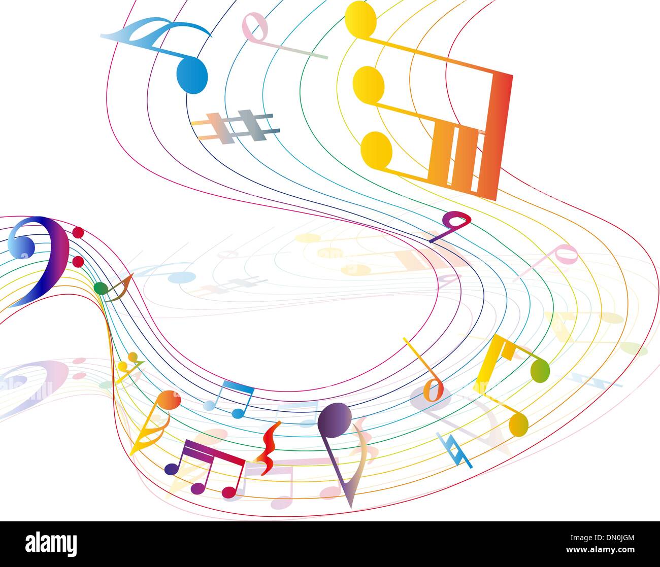 Multicolour  musical Stock Vector