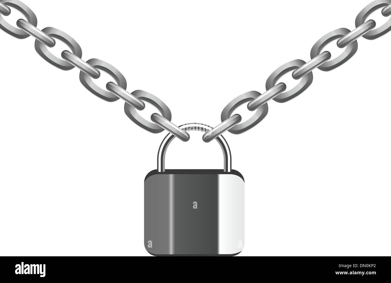 Chain under lock Royalty Free Vector Image - VectorStock