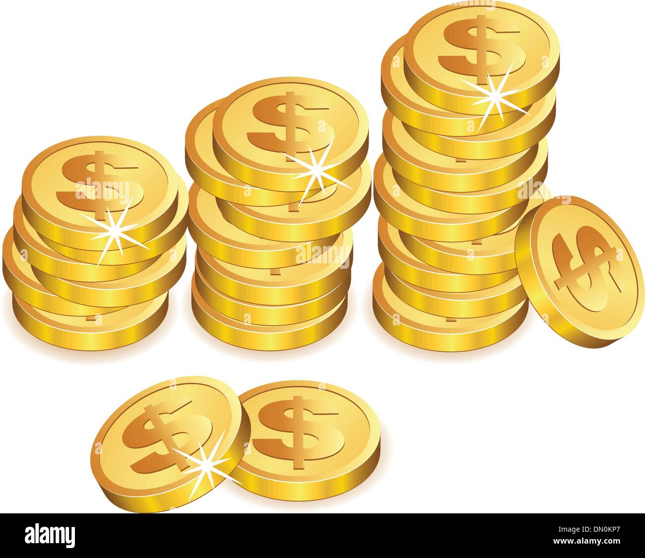 vector golden coins Stock Vector Image & Art - Alamy
