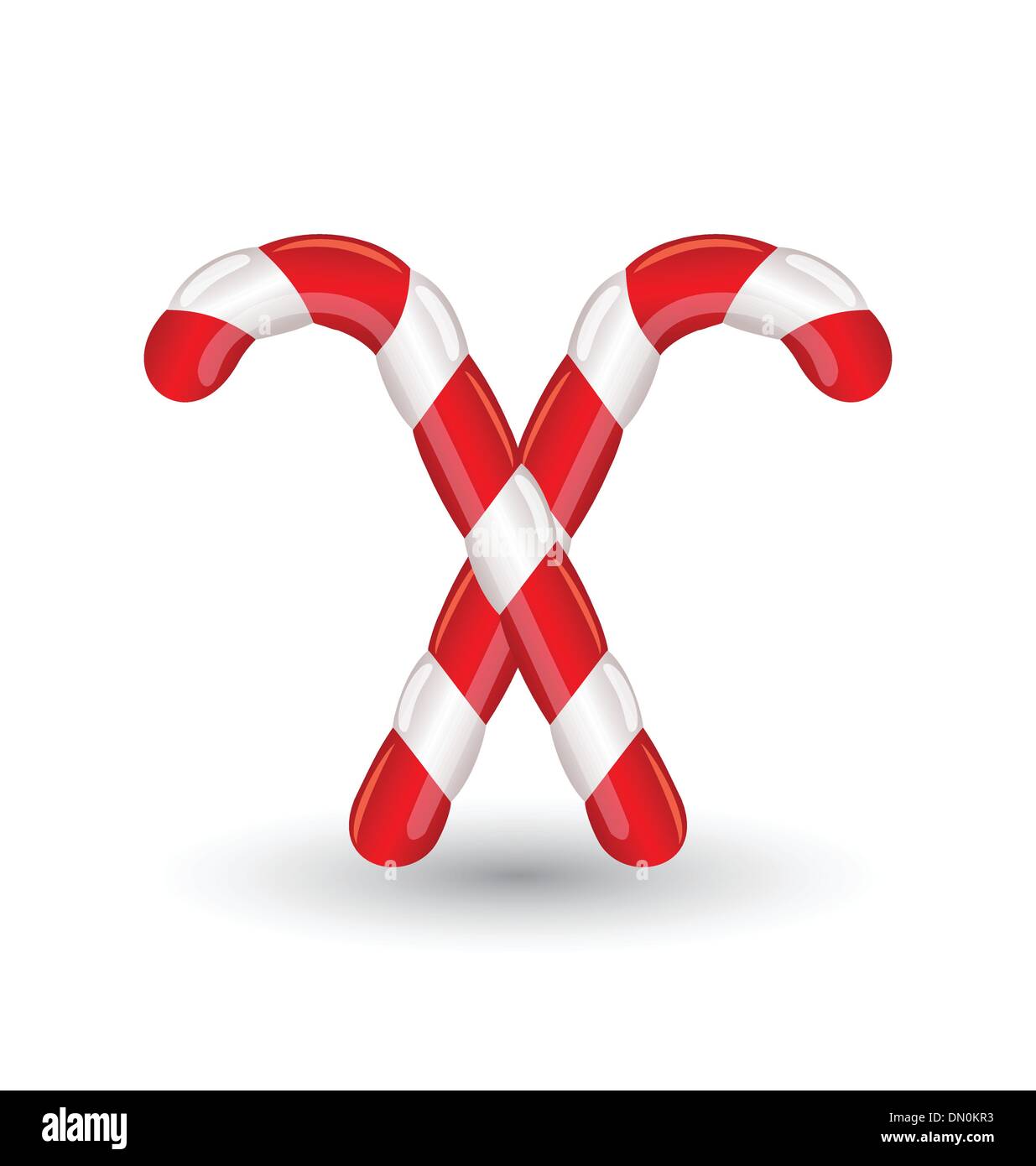 Christmas candy canes isolated on white background Stock Vector Image ...
