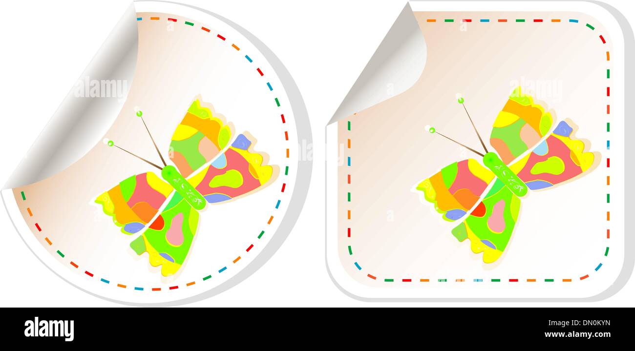 butterfly icon set isolated on white, vector Stock Vector Image & Art ...