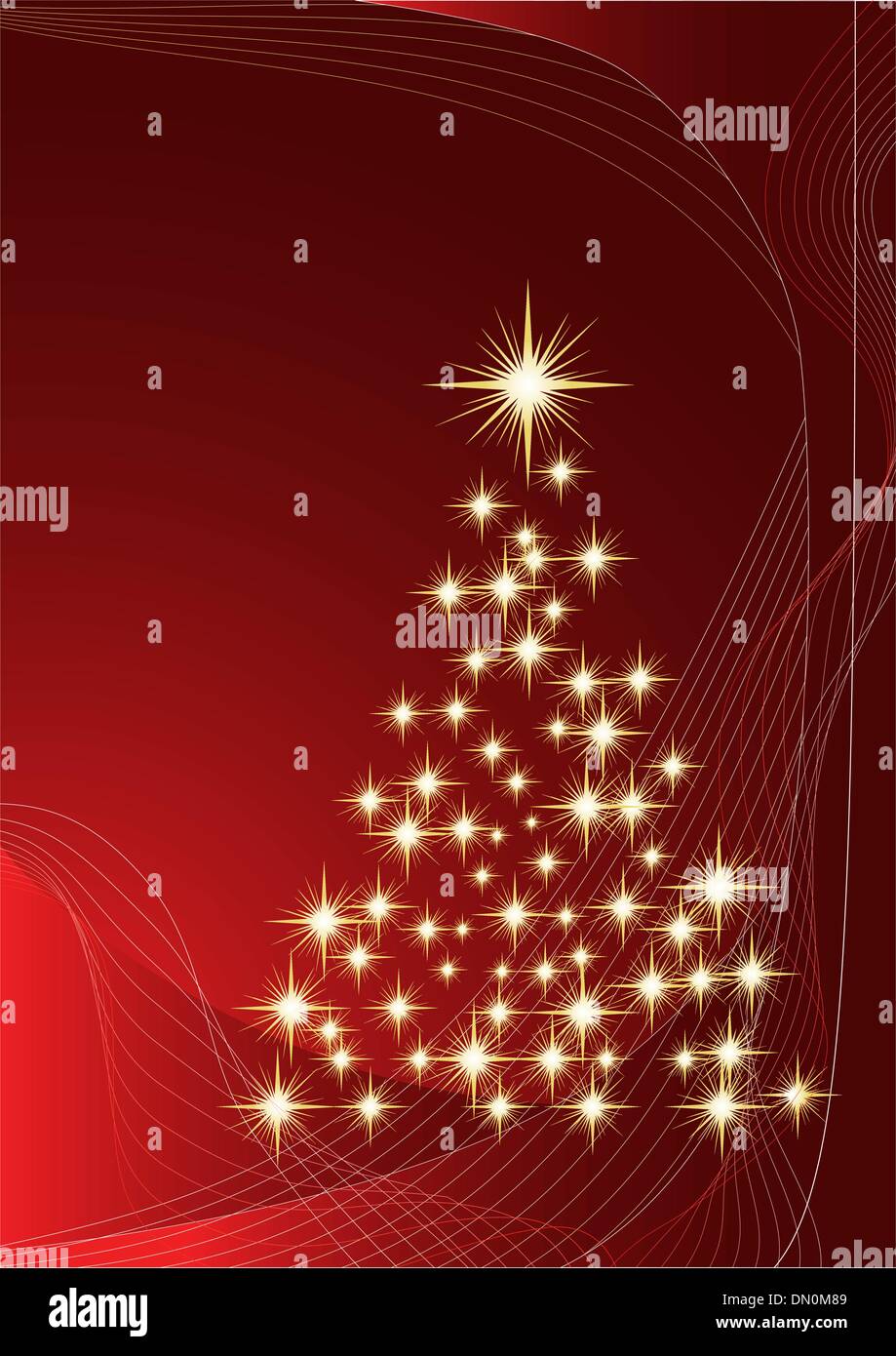 Christmas tree abstract scroll shape Stock Vector Images - Alamy