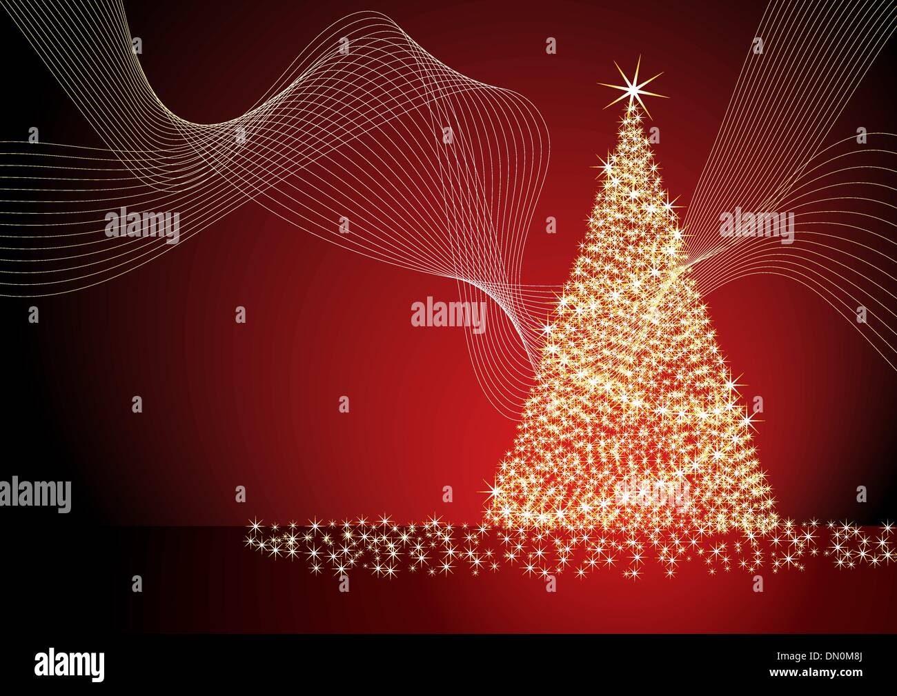 Christmas tree abstract scroll shape Stock Vector Images - Alamy