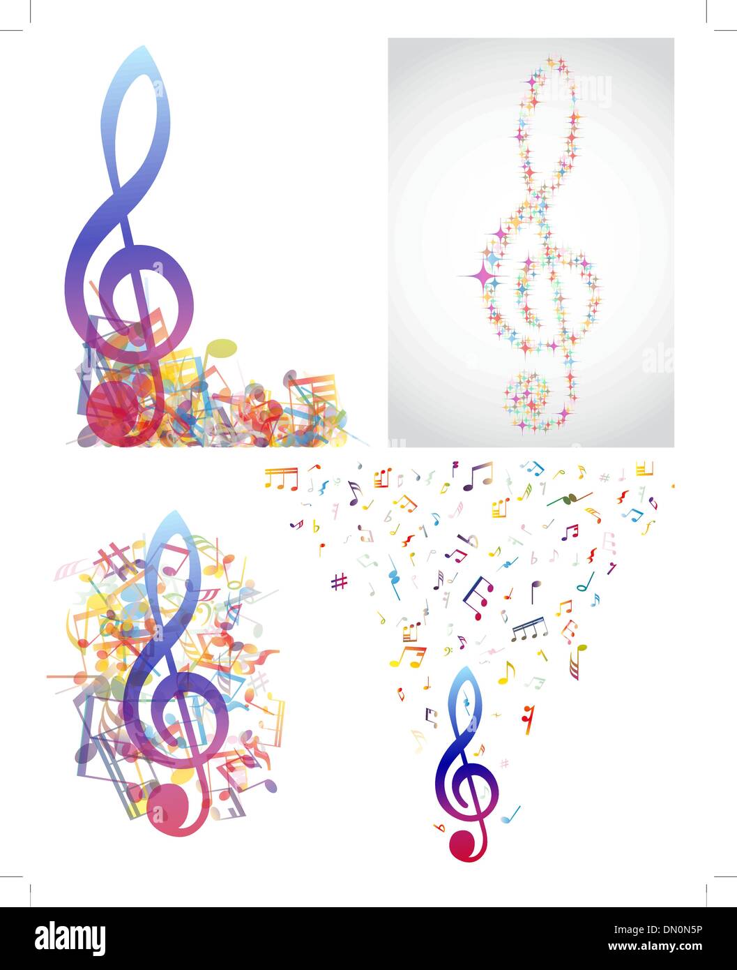 Multicolour  musical Stock Vector