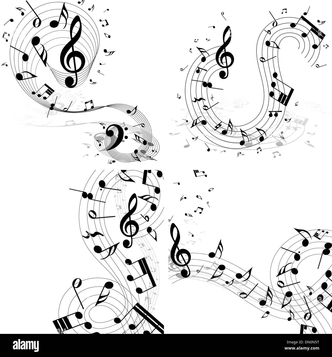Note Slike Music notes silhouette music speaker hi-res stock photography and ...