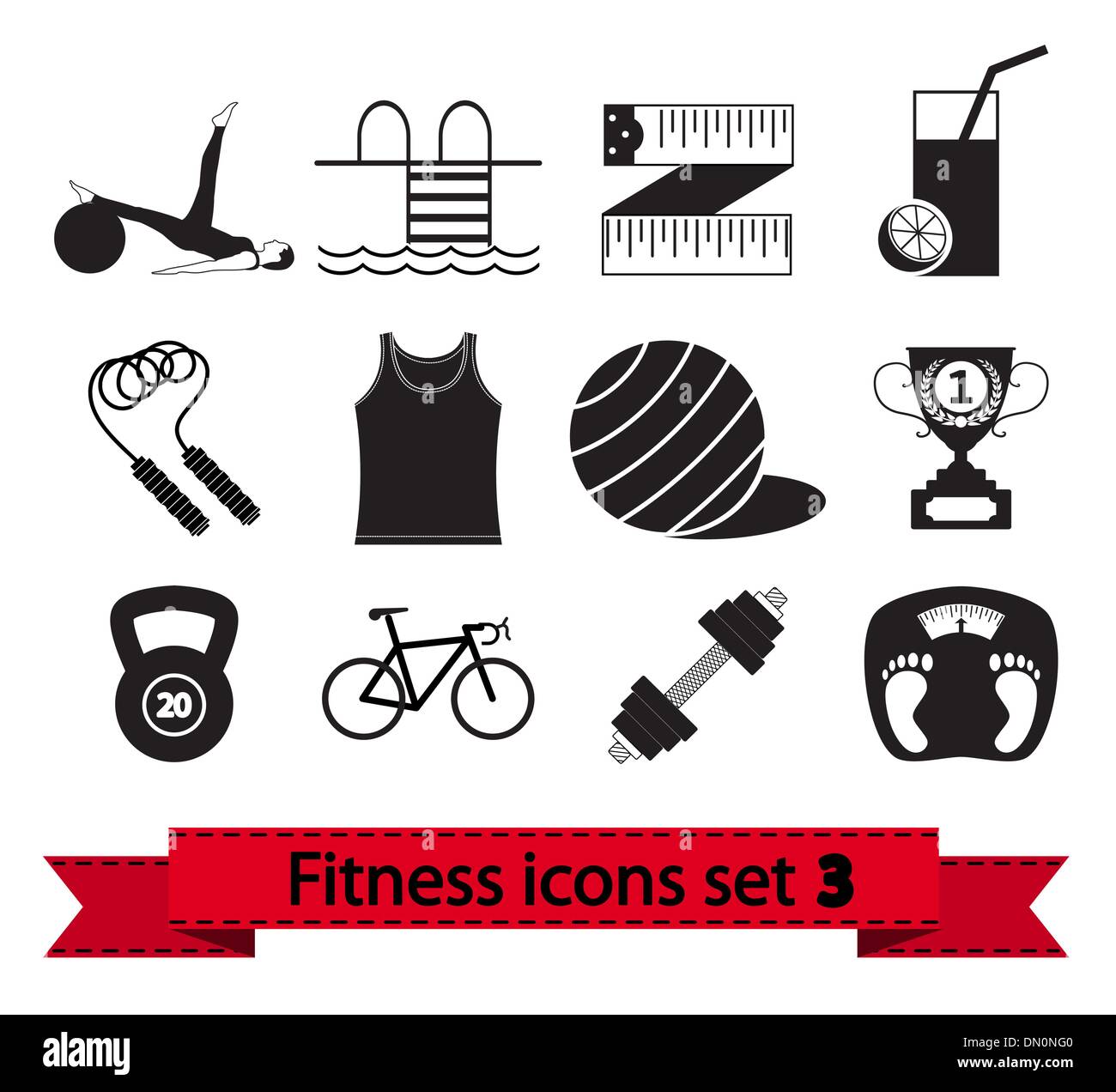 Thin line sports and fitness icons set for website and mobile site