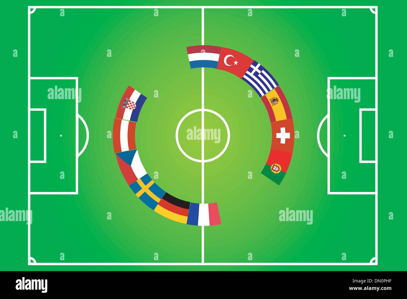 soccer field with 16 flags, Euro 2008 Stock Vector Image & Art Alamy