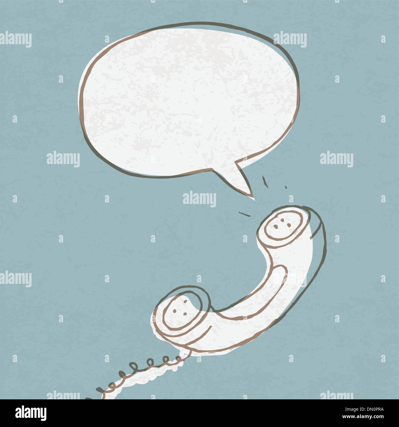 Phone handset with speech bubble. Vector illustration, Eps10 Stock Vector