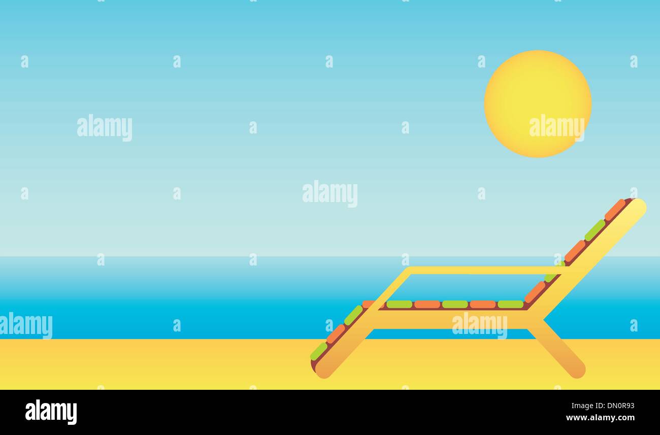 Beach chaise lounges Stock Vector Image & Art - Alamy