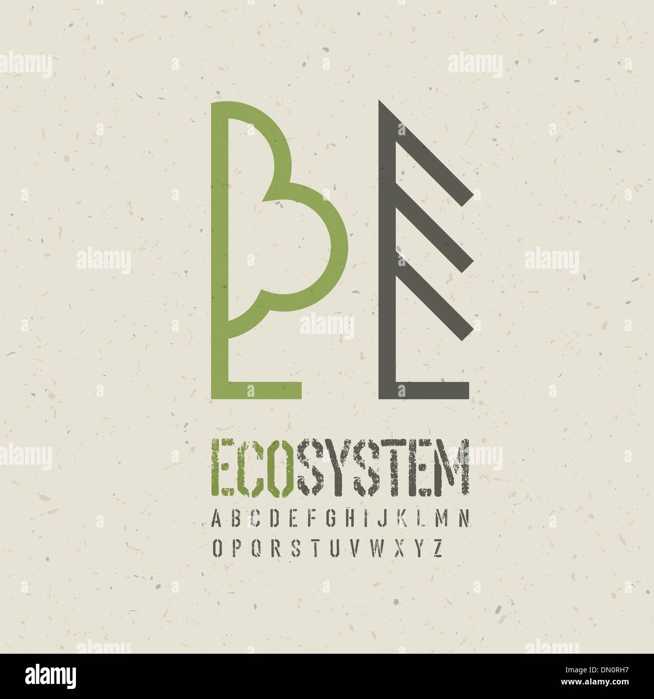 Ecological emblem template. Vector illustration, EPS10 Stock Vector