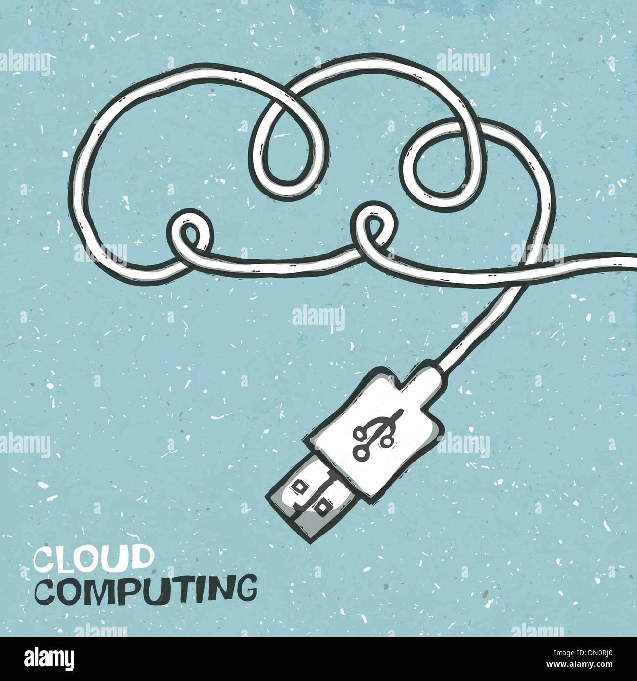 Cloud computing concept, vector illustration. EPS10 Stock Vector