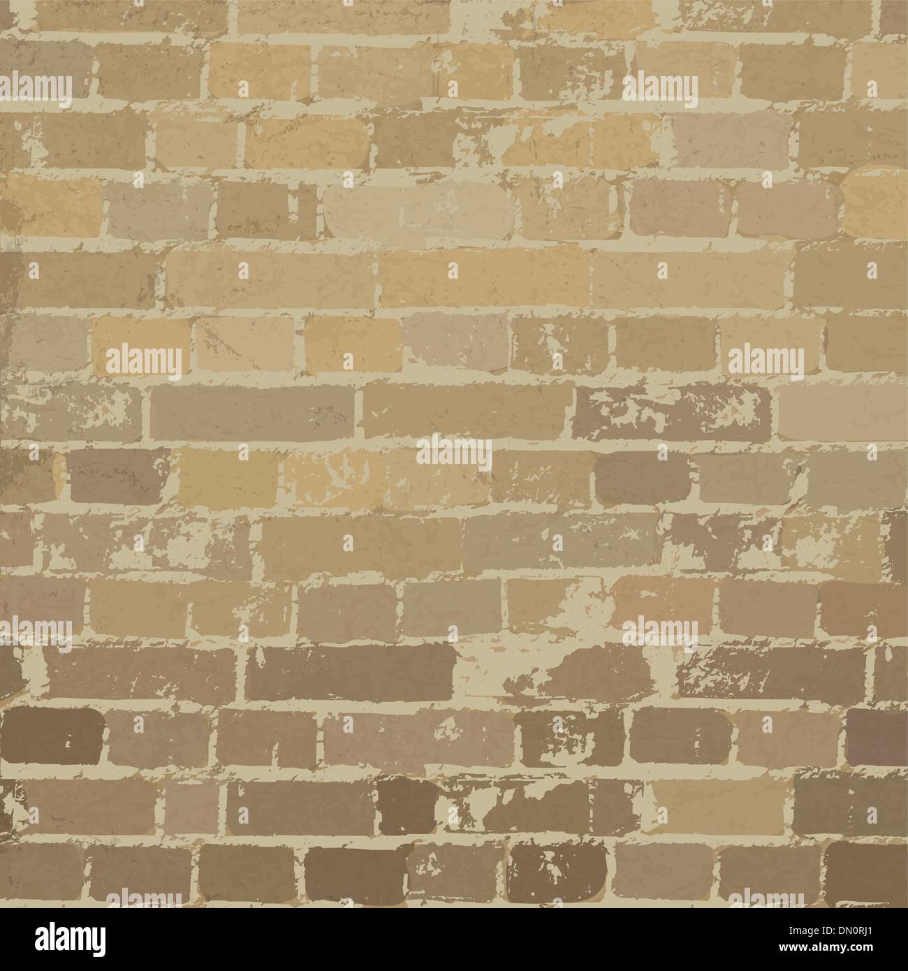 Beige brick wall texture. Vector, EPS10 Stock Vector