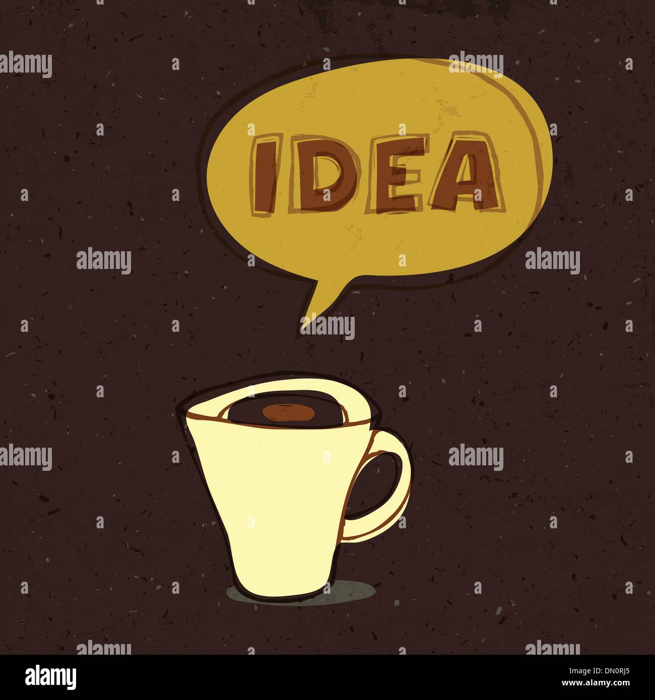 Coffee cup of idea. Concept illustration, vector, EPS10 Stock Vector